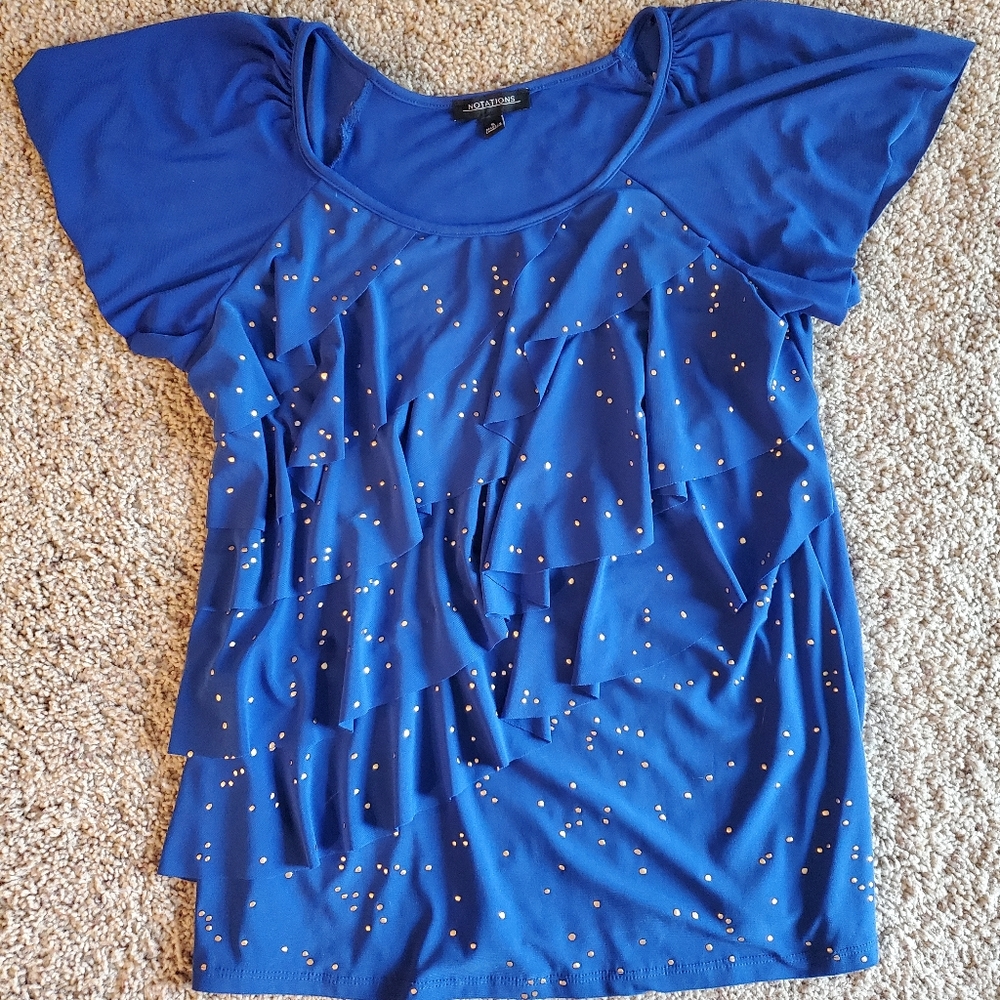 Notations Blue Dot Shirt